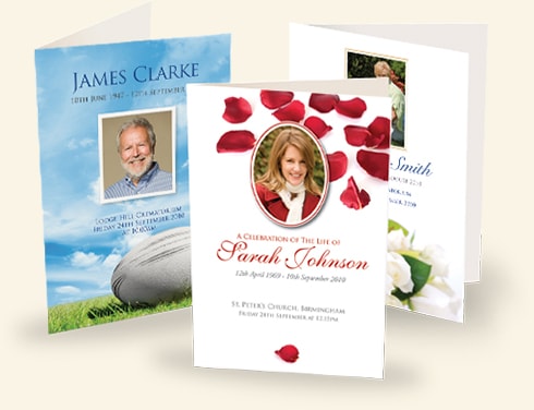 Bespoke funeral order of service examples